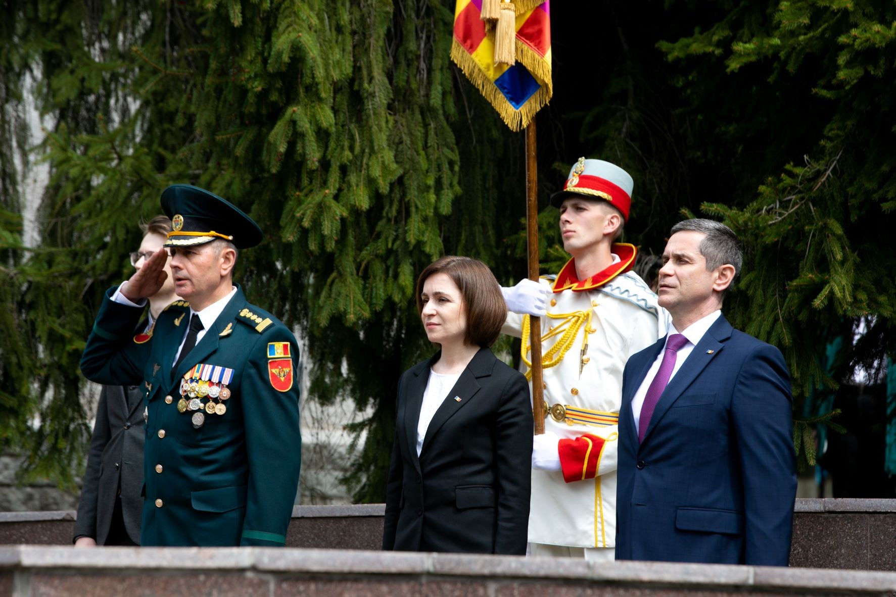 Maia Sandu a participat la ceremonia aniversării a 30-a de la fondarea Marelui Stat Major al Armatei Naționale