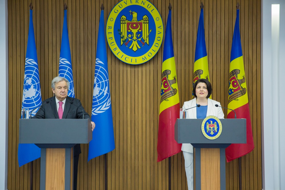 Antonio Guterres: ONU cere întregii lumi să respecte integritatea teritorială a Moldovei
