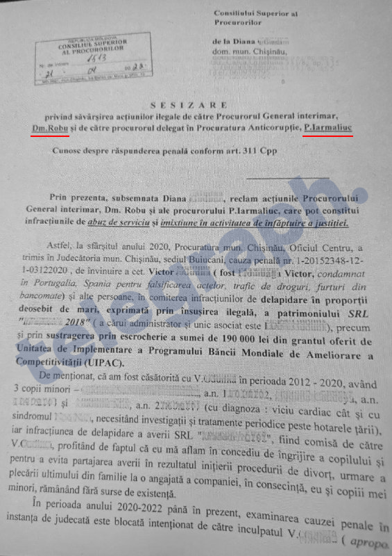 DOC // Procurorii Dumitru Robu și Petru Iarmaliuc sunt învinuiți că protejează un traficant de droguri