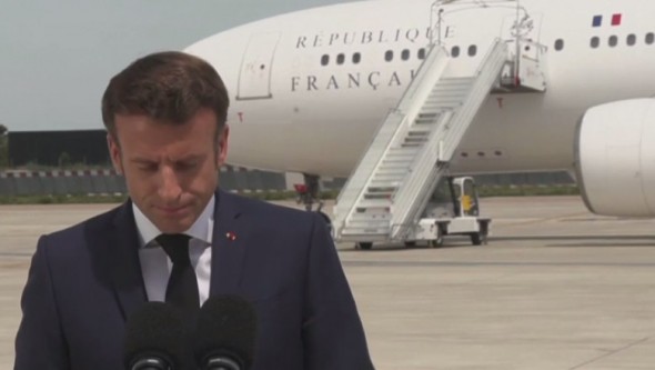 Macron a ajuns în România: „Franța este prezentă aici pentru a evita o extindere a războiului”
