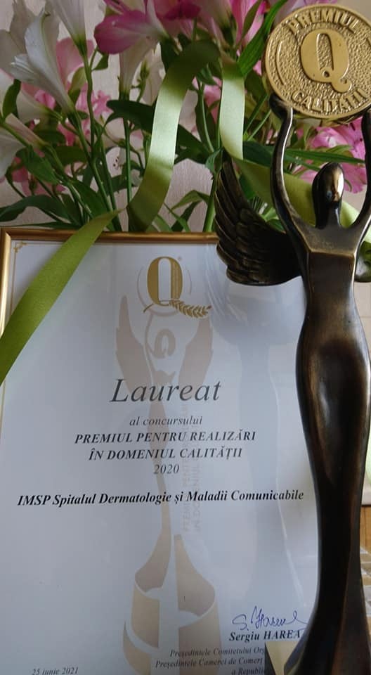 Spitalul Dermatologie și Maladii Comunicabile - Laureat al premiului în domeniul calității, pentru al doilea an consecutiv
