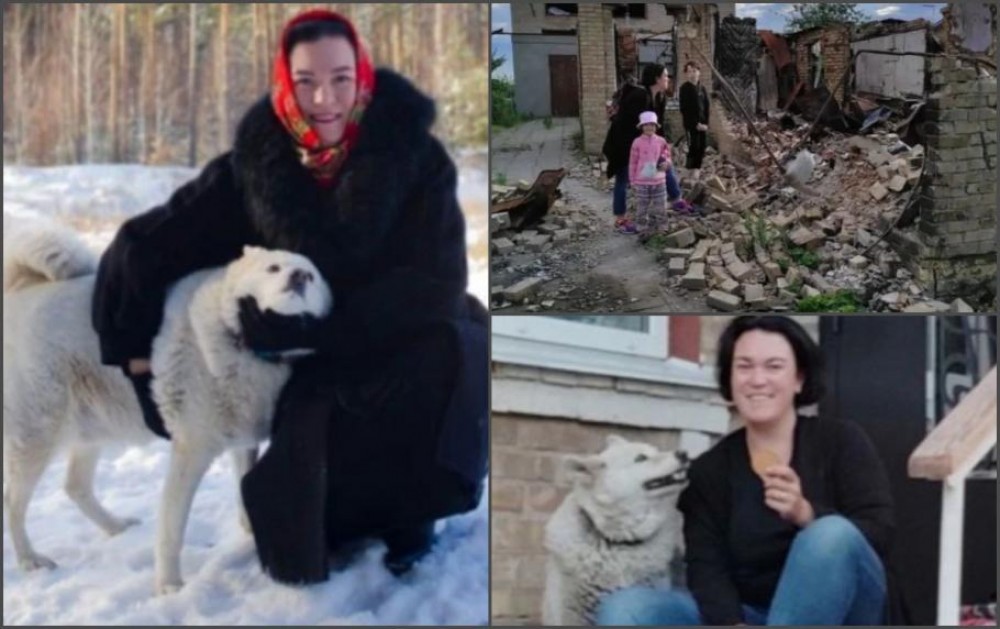 Fidelitate până la capăt: Un câine din Ucraina și-a așteptat familia printre ruinele casei în care cândva au locuit