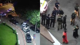 VIDEO // Țipete și SCANDAL nocturn la un restaurant din Chișinău. Au intervenit mai multe echipaje de poliție
