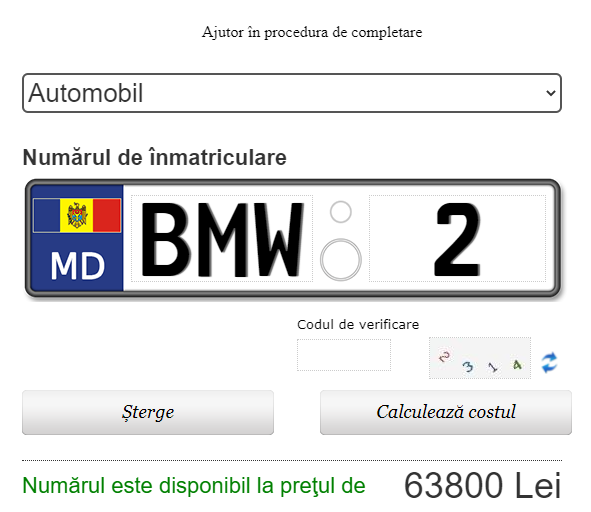 „Modestia” din Moldova. Un număr de înmatriculare personalizat pentru mașină poate să coste cât 18 salarii