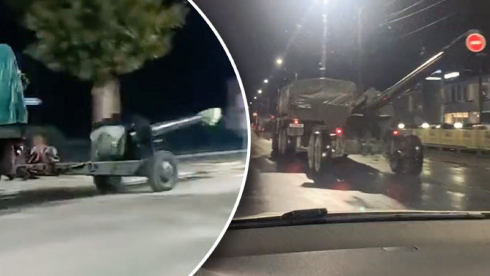 Camioane și tehnică militară filmate la miez de noapte în sudul Republicii Moldova