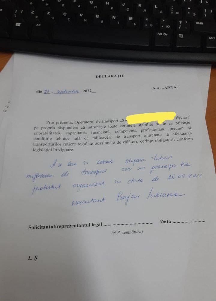 DOC // Un nou protest, noi abuzuri! Șoferii care vor transporta oameni la protestul de astăzi, amenințați de ANTA