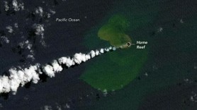 O nouă insulă s-a format în Oceanul Pacific, după ce un vulcan a erupt