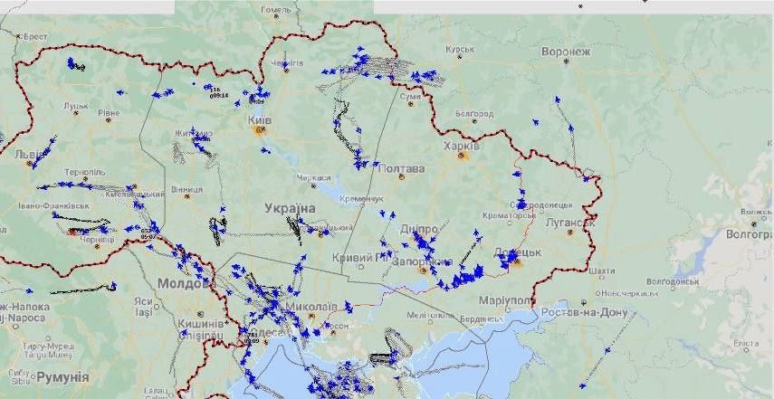 FOTO // Imagini grafice cu traiectoria celor trei rachete rusești care au violat spațiul aerian moldovenesc