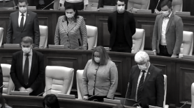Deputații au ținut un moment de reculegere în memoria victimelor din Ucraina