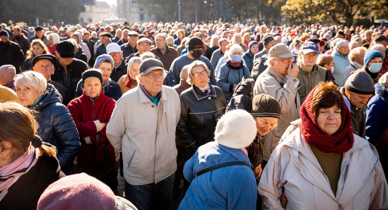 FOTO // Partidul „ȘOR”, un nou protest față de abuzurile puterii PAS: Poliția, la ordinul Maiei Sandu, a călcat în picioare Constituția și dreptul oamenilor de a protesta