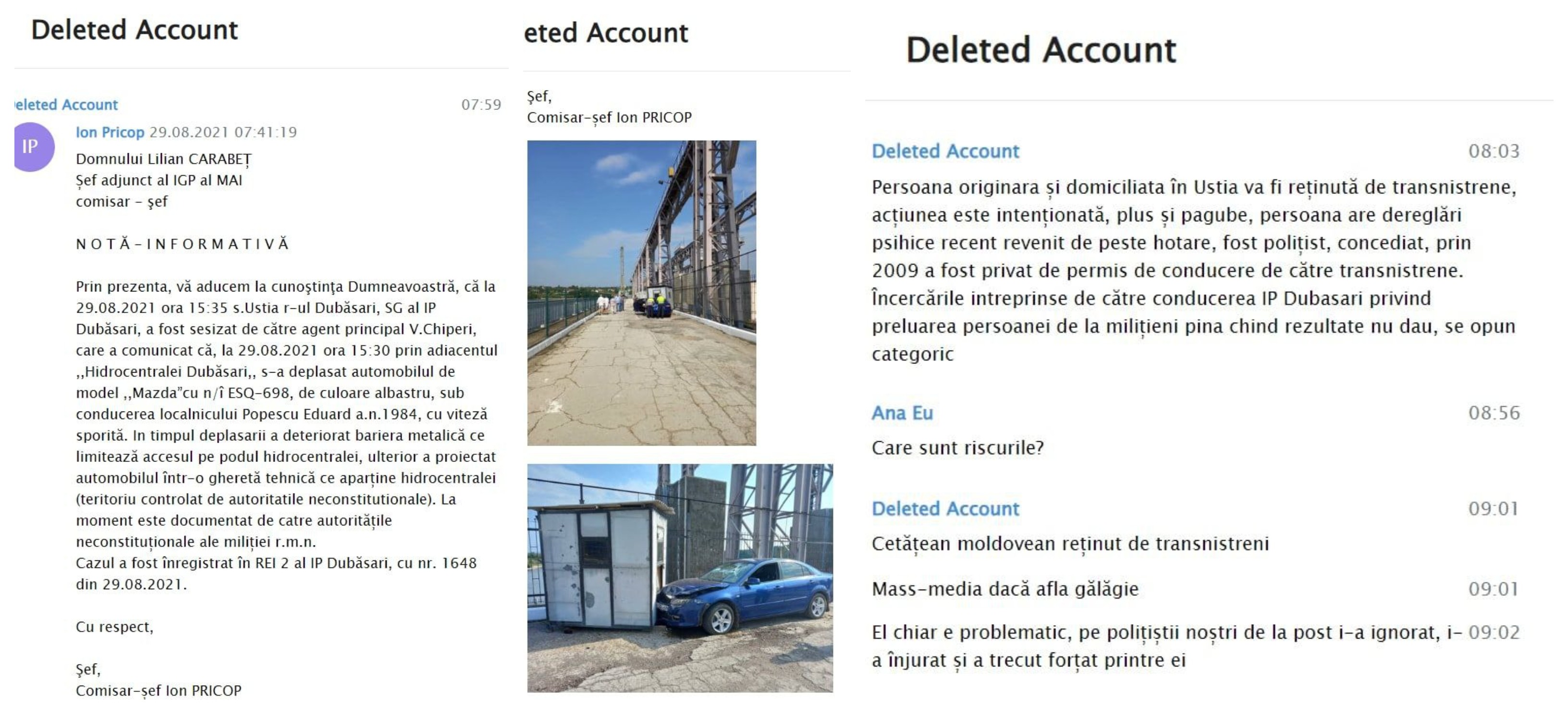 FOTO // Scurgeri din Telegram: Detalii PICANTE despre Litvinenco, Recean, Pistrinciuc, Revenco și Alaiba