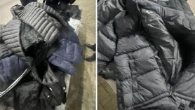 Microbus de rută internațională, depistat la vamă cu articole vestimentare de contrabandă