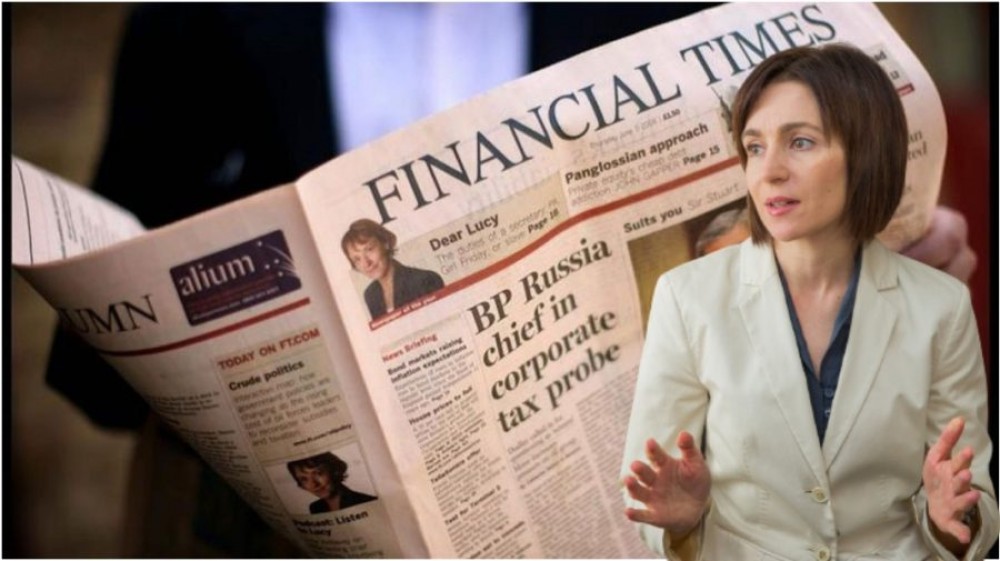 Maia Sandu, nominalizată la categoria „Femeia anului 2022”, de „Financial Times”