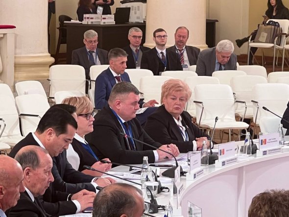 FOTO // Deputatul Partidului „ȘOR”, Reghina Apostolova, participă la o conferință interparlamentară CSI