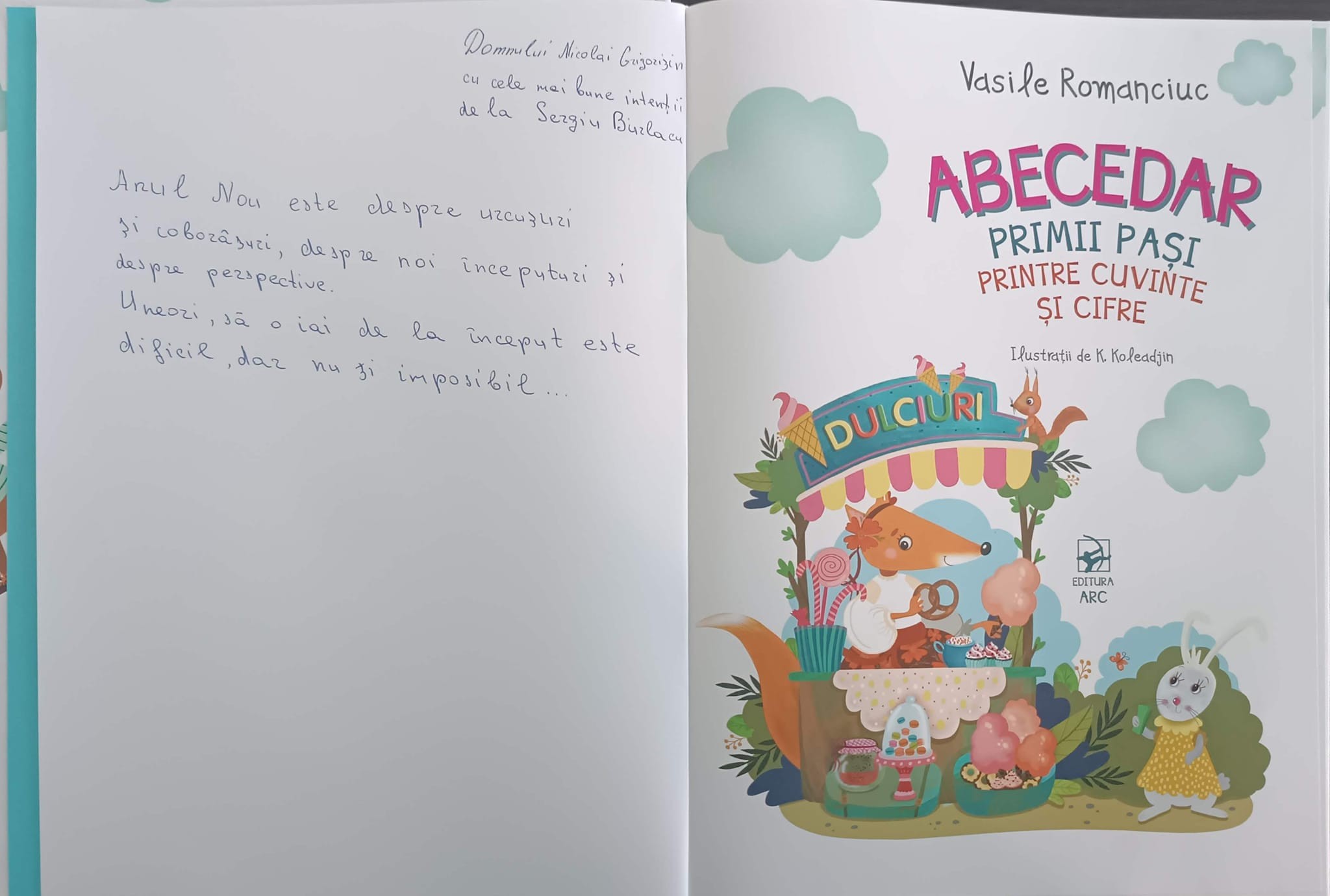 Grigorișin a primit în dar un ABECEDAR. Cine i-a oferit cadoul sugestiv