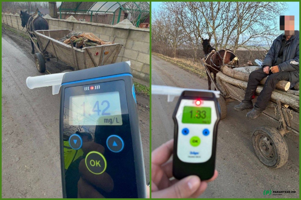 FOTO // În ultimele zile, 8 căruțași au fost prinși în stare de ebrietate de către poliție