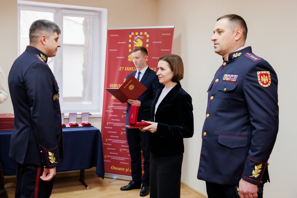 Maia Sandu i-a felicitat pe ofițerii Serviciului de Protecție și Pază de Stat cu prilejul Zilei profesionale