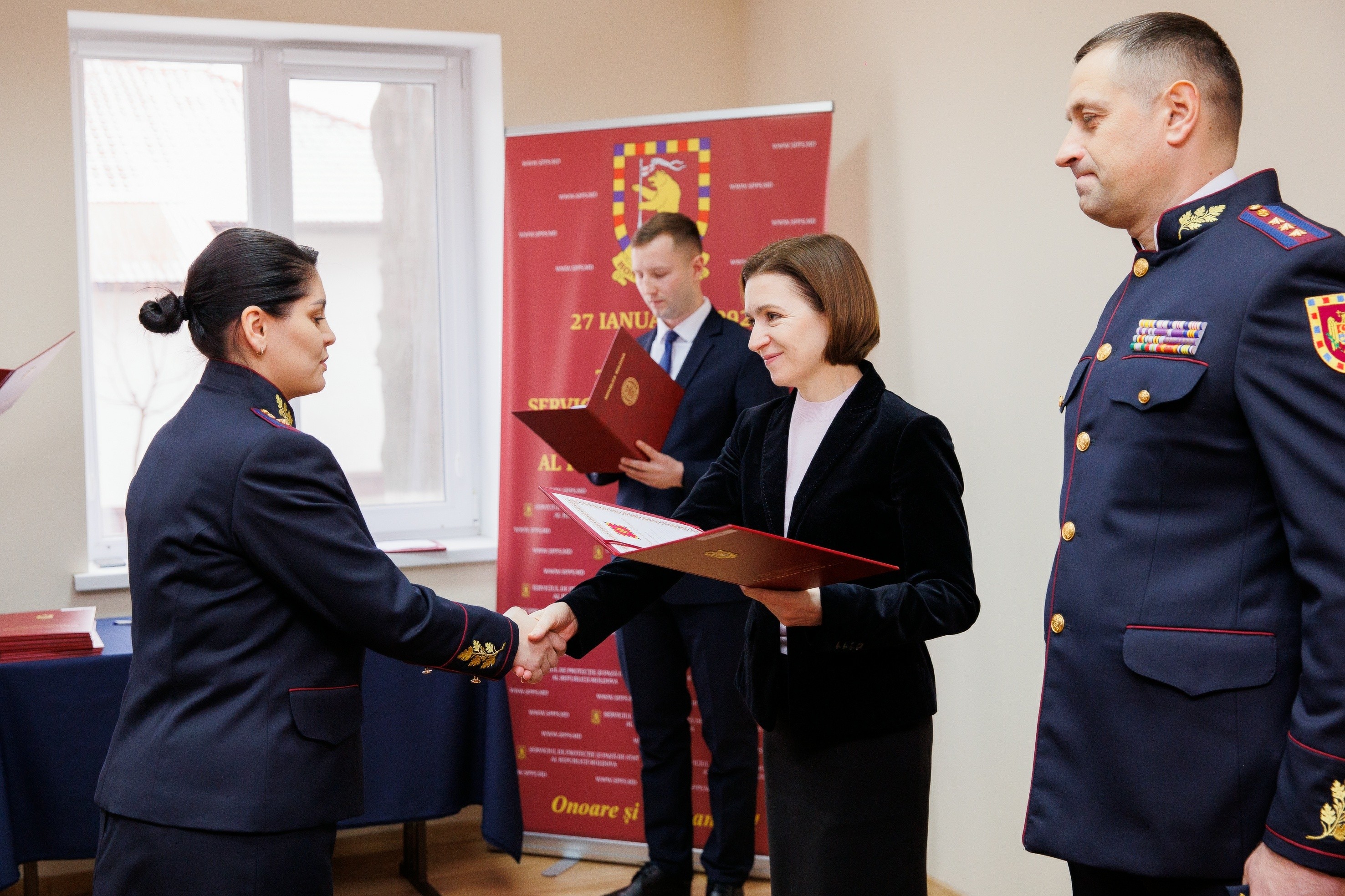 Maia Sandu i-a felicitat pe ofițerii Serviciului de Protecție și Pază de Stat cu prilejul Zilei profesionale