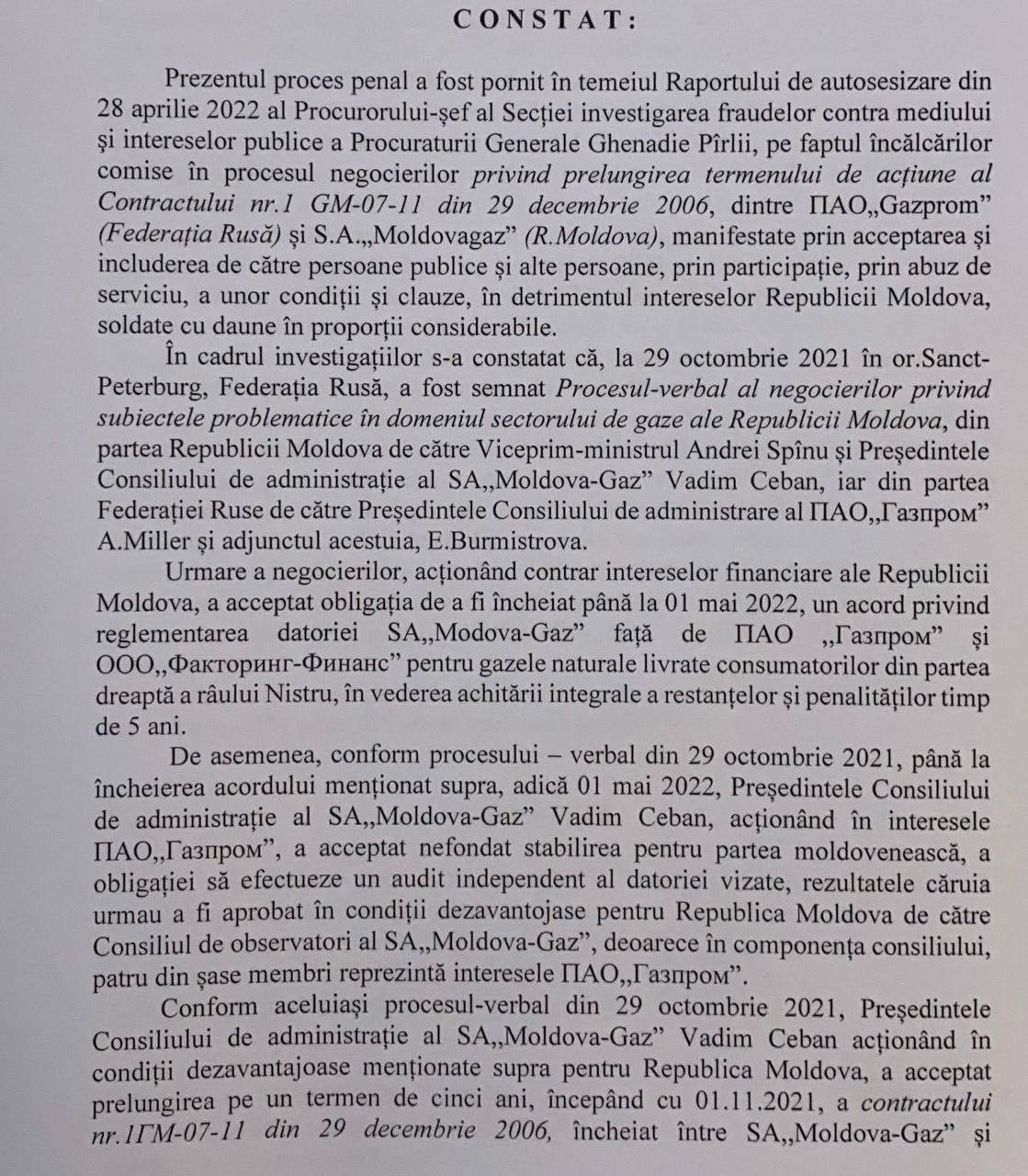 DOC // Vadim Ceban, cercetat penal într-un dosar ținut ascuns, susține liderul PACE, Gheorghe Cavcaliuc