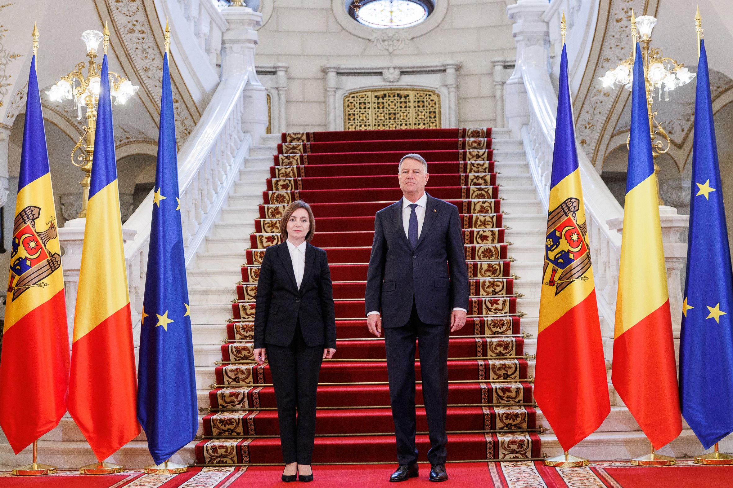 Maia Sandu, la București: „Astăzi, mai mult ca niciodată simțim sprijinul puternic al României”