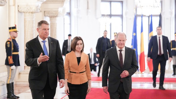 Declarațiile Maiei Sandu după întâlnirea cu Olaf Scholz și Klaus Iohannis: Avem susținerea României și Germaniei pentru aderarea la UE