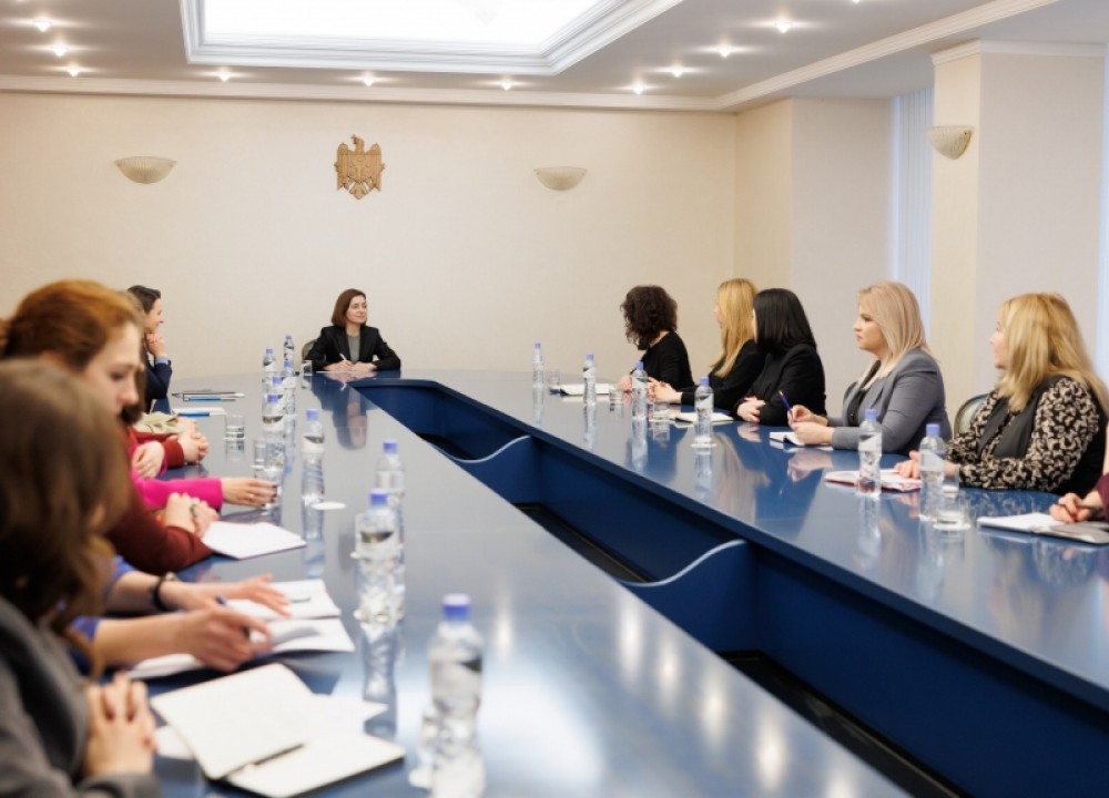 Maia Sandu s-a întâlnit cu reprezentantele Coaliției Naționale „Viața fără violență”