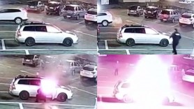 FOTO&VIDEO // Un șofer la un pas de moarte în Noaptea Învierii. A adormit în mașină cu lumânarea aprinsă