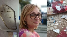 FOTO // Reacția rectorului AMTAP după ce într-un cămin a căzut tavanul peste o studentă