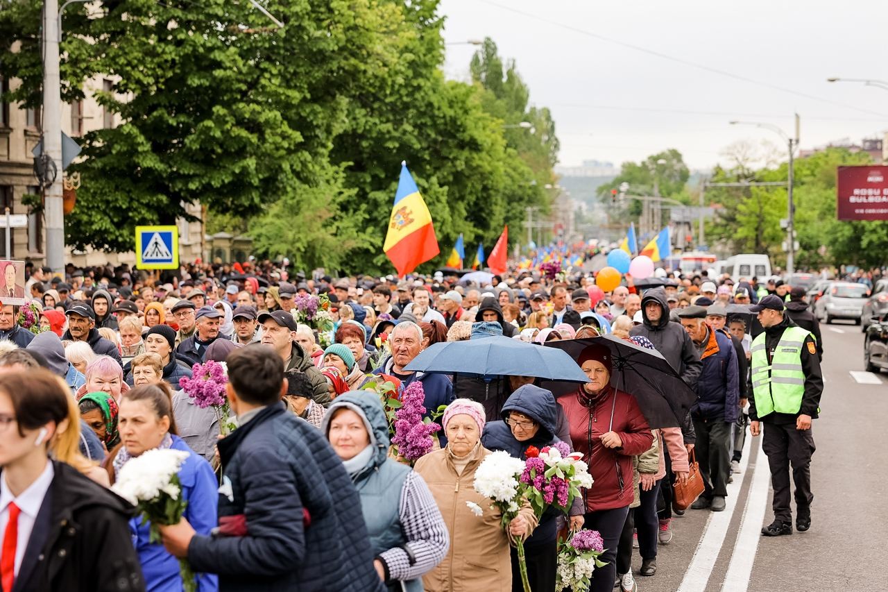 FOTO // „Regimentul Nemuritor” organizat la inițiativa lui Șor pe 9 mai: La eveniment ar fi participat circa 50 mii de oameni