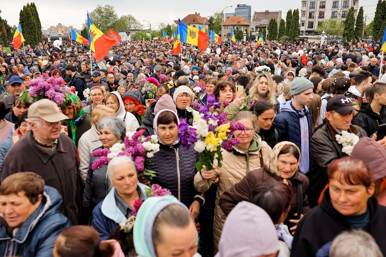 FOTO // „Regimentul Nemuritor” organizat la inițiativa lui Șor pe 9 mai: La eveniment ar fi participat circa 50 mii de oameni