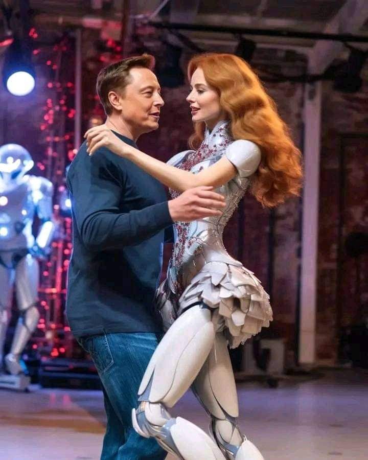 FOTO // Viral: Elon Musk, surprins sărutând femei robot