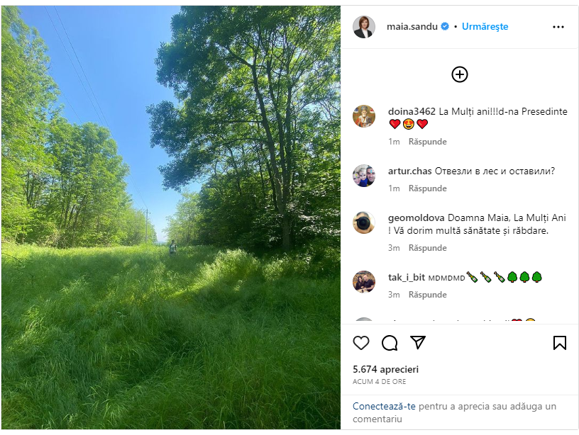 FOTO // Maia Sandu nu a mers la muncă de ziua sa de naștere: Unde a sărbătorit președintele