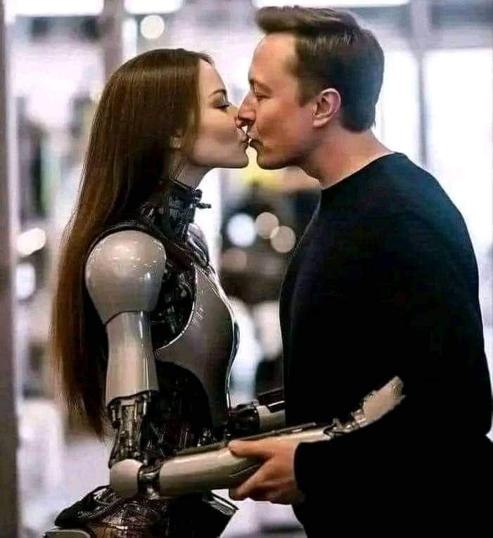 FOTO // Viral: Elon Musk, surprins sărutând femei robot