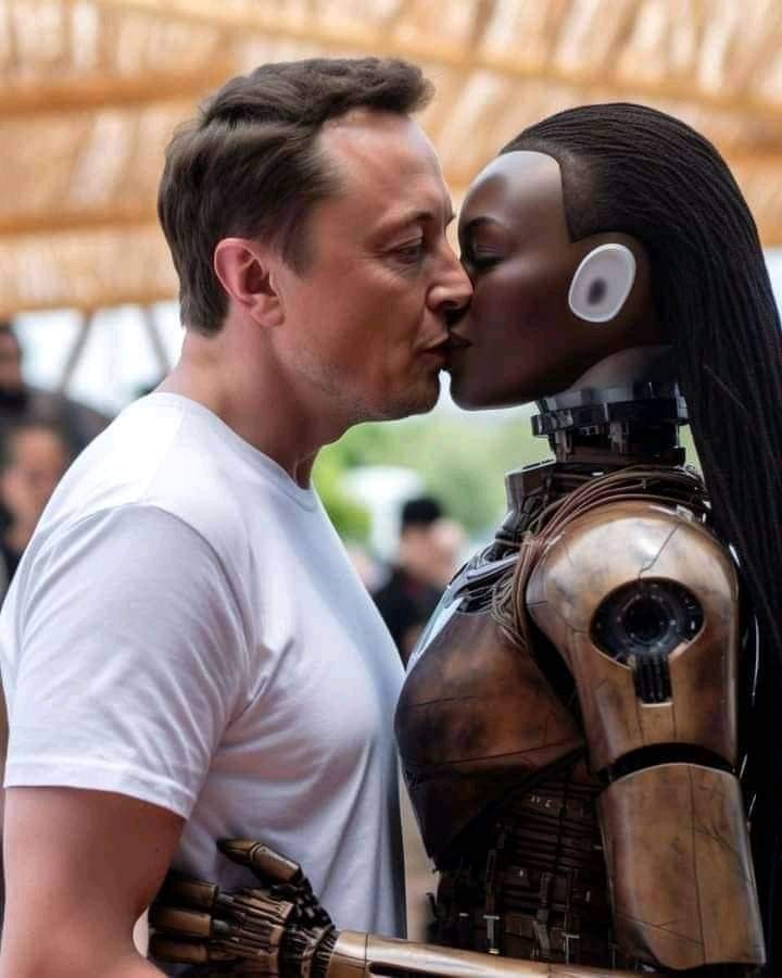 FOTO // Viral: Elon Musk, surprins sărutând femei robot