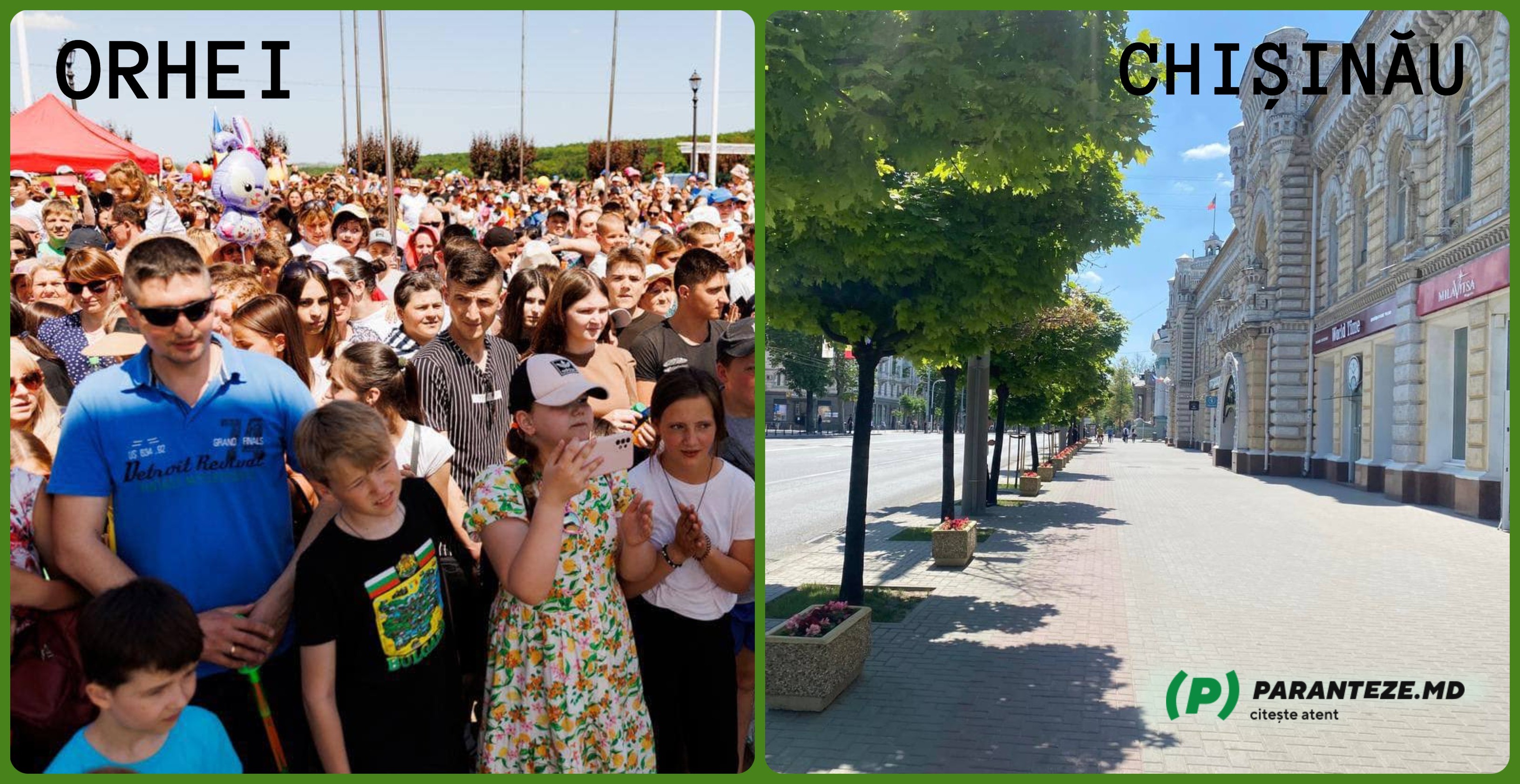FOTO // Chișinăul pusteit de Summitul guvernării VERSUS Orheiul aglomerat de sărbătoare copiilor organizată de Echipa „ȘOR”