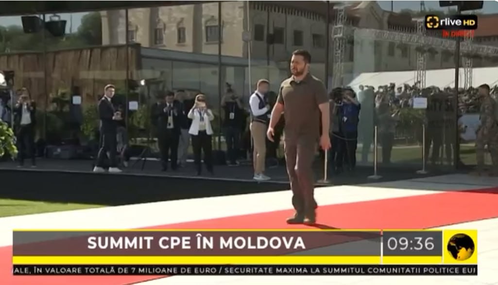 FOTO&VIDEO // Cum a fost întâmpinat Volodimir Zelensky la Summitul CPE de la Bulboaca, Republica Moldova