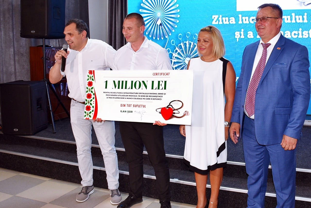 FOTO // Spitalul Raional Orhei va avea utilaj medical modern. Ilan Șor a donat un milion de lei cu ocazia Zilei profesionale a Lucrătorului Medical și a Farmacistului