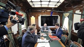 FOTO // Trenul blindat al lui Putin: Are saună, sală de sport și apărare aeriană