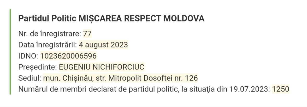ULTIMA ORĂ // În Moldova a fost înregistrat încă un partid politic. Cine îl conduce