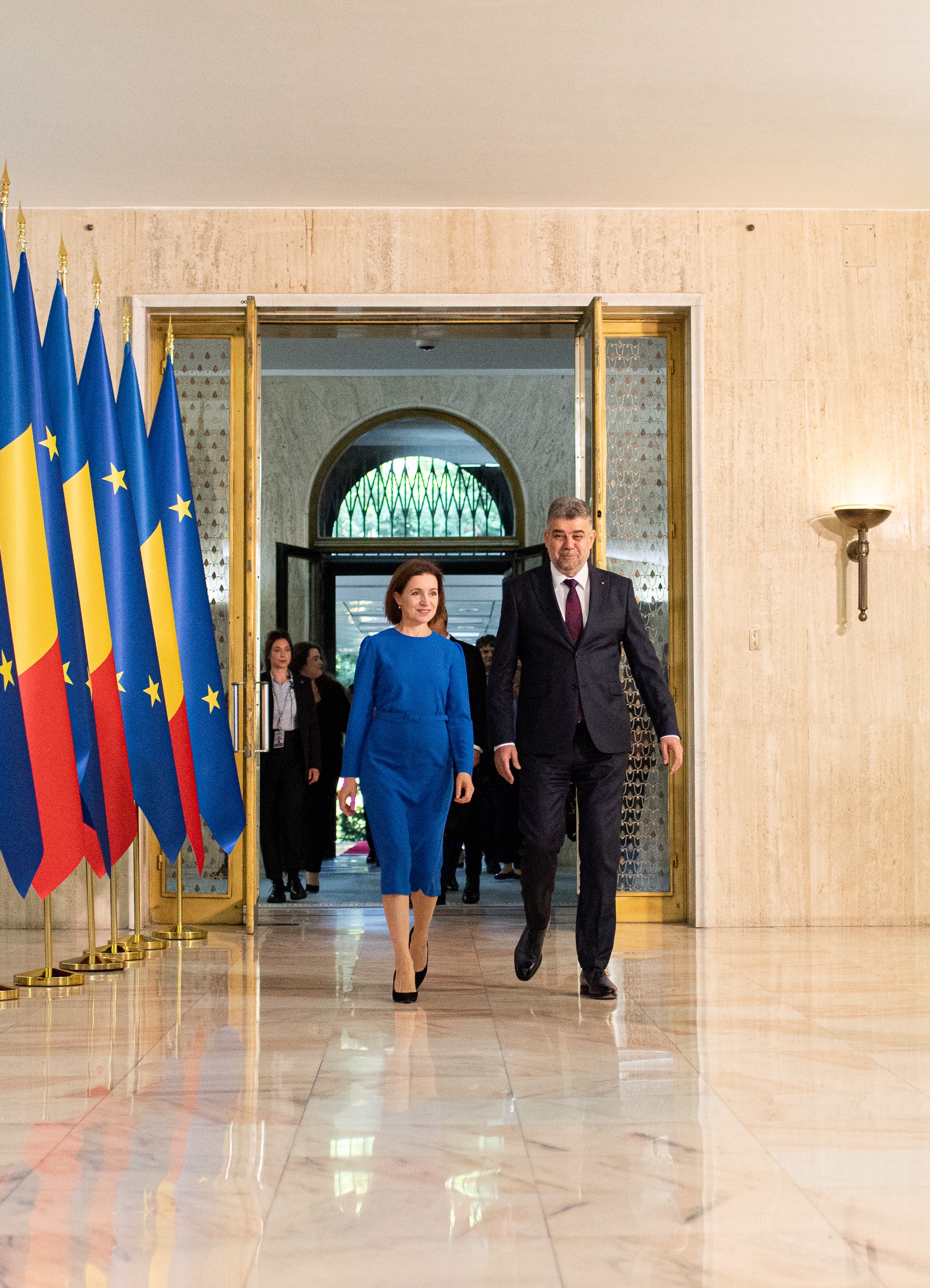 Maia Sandu și Premierul român, Marcel Ciolacu, discuții despre cooperarea în sectorul energetic și dezvoltarea infrastructurii transfrontaliere
