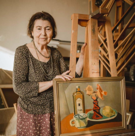 Maia Sandu a felicitat-o pe artista plastică Elena Bontea, cu prilejul celei de-a 90-a aniversări