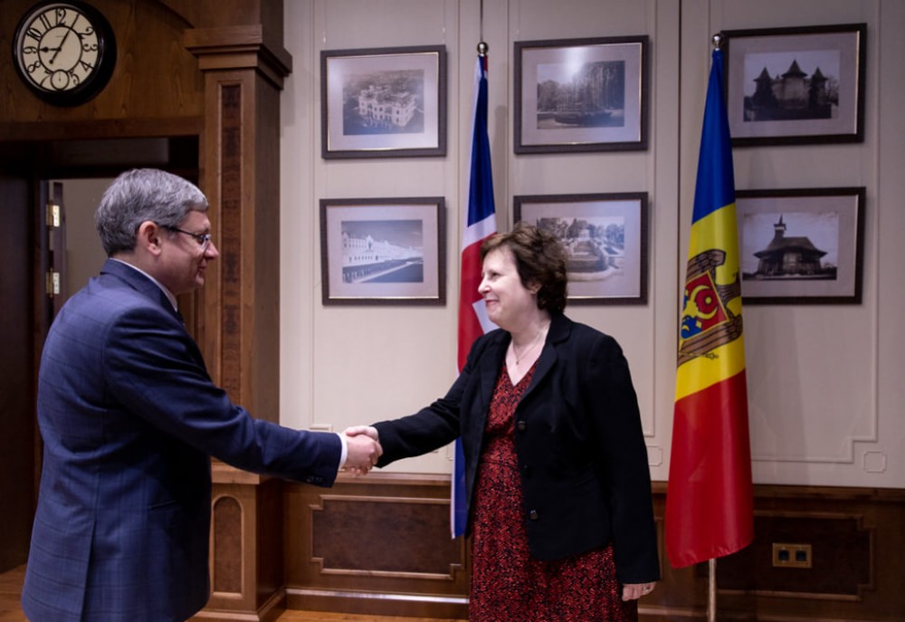 Igor Grosu a discutat cu noua ambasadoare a Marii Britanii și Irlandei de Nord în țara noastră, Fern Marion Horine