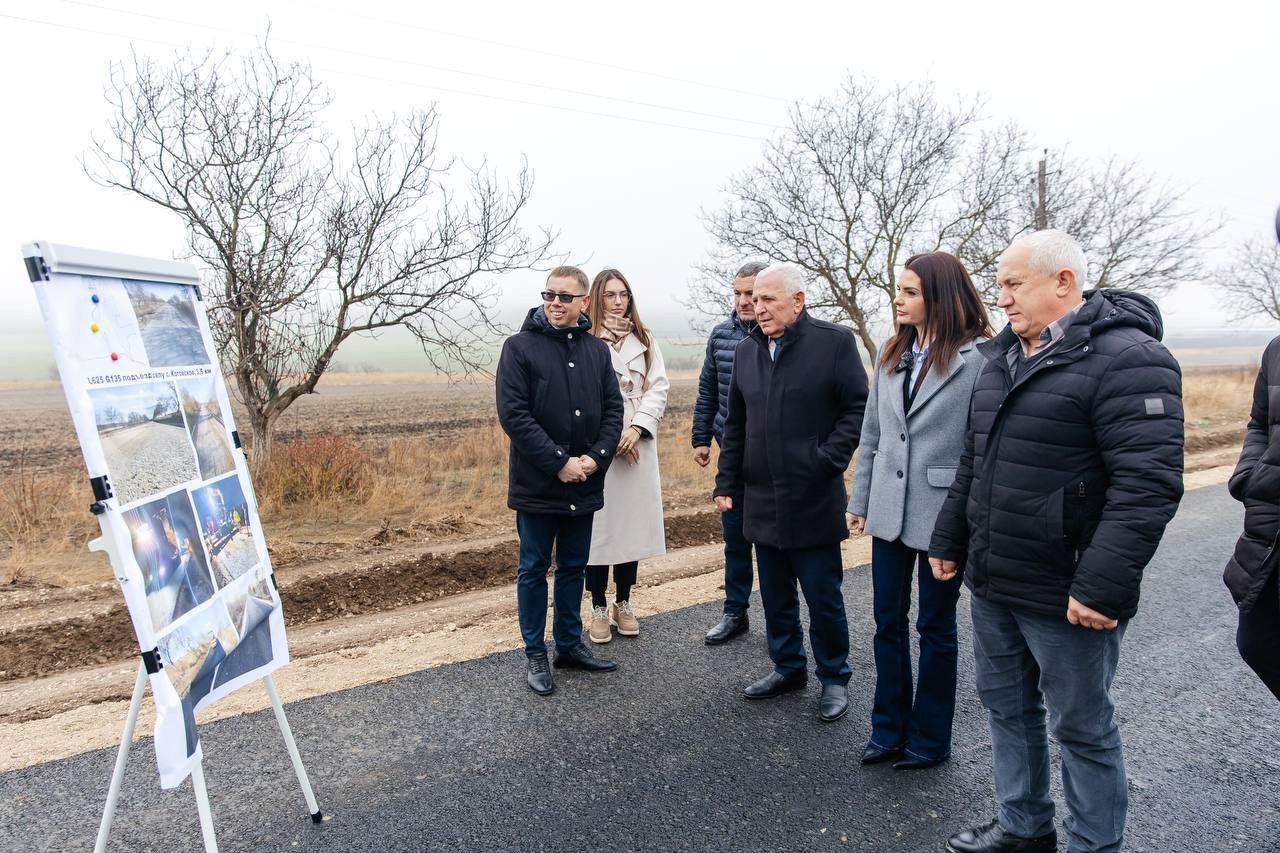FOTO // Evghenia Guțul și echipa au dat în exploatare un obiect de amploare. Drumul a costat peste 9 milioane de lei
