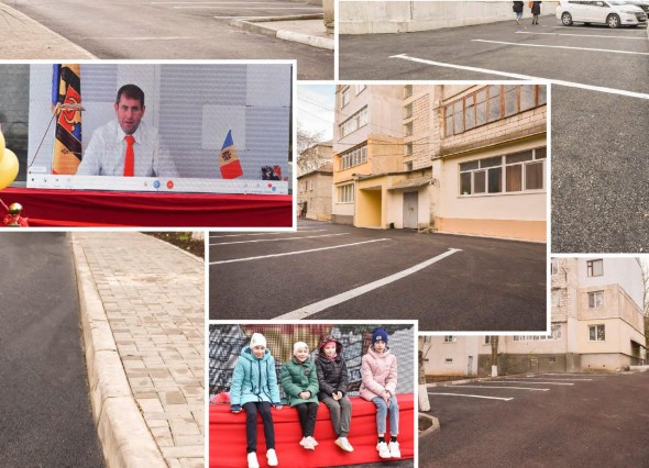 Au început anul cu o curte nouă. O nouă curte de bloc, reparată capital la Orhei