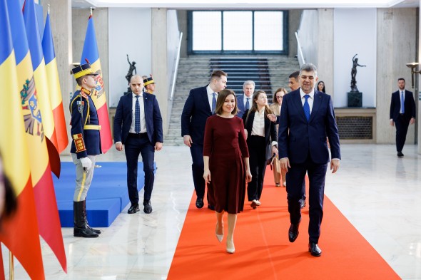 Maia Sandu a avut o întrevedere cu Premierul Marcel Ciolacu