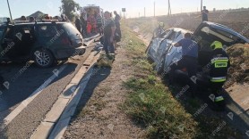 Accident GRAV la Vulcănești. Un Mitsubishi Outlander a ajuns în șanț după ce s-a tamponat cu un Volkswagen Polo