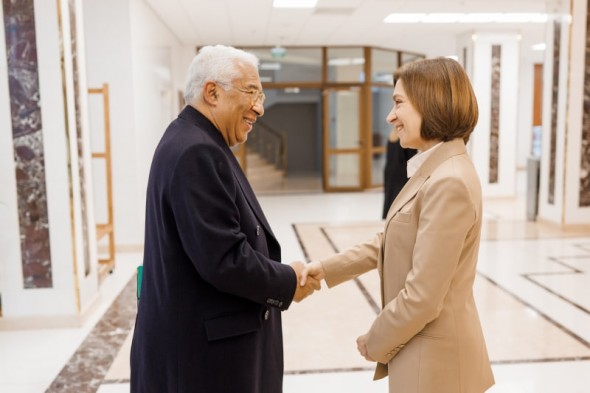 Maia Sandu și António Costa, discuții la Chișinău despre aderarea Republicii Moldova la UE