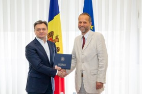 Dorin Recean, în discuții cu șeful Delegației Uniunii Europene în Republica Moldova
