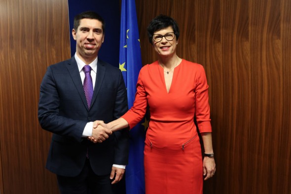 Mihai Popșoi discută cu Marta Kos pașii următori ai aderării Republicii Moldova la UE