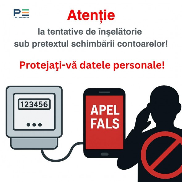 Alertă de fraudă! Escrocii încearcă să obțină date personale sub pretextul schimbării contoarelor de energie electrică